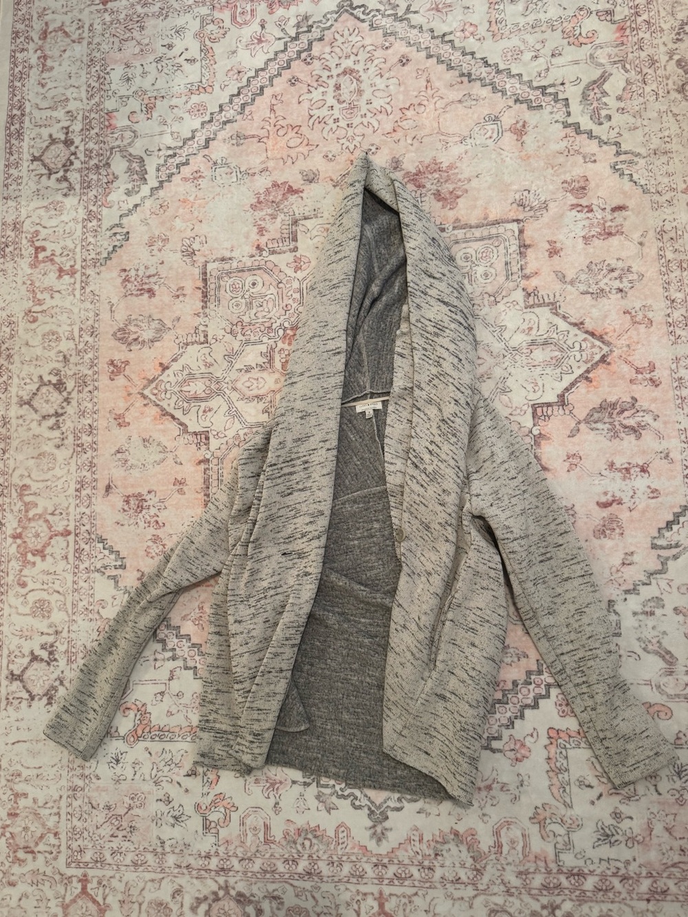 Lucky Brand Women’s Heather Gray Open Shawl Cardigan